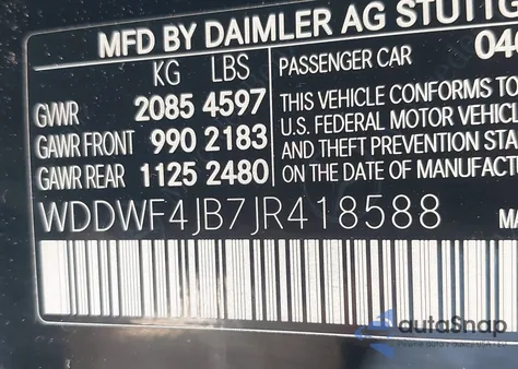 2018 Mercedes-Benz C 300 z USA, uszkodzony, nr VIN WDDWF4JB7JR418588